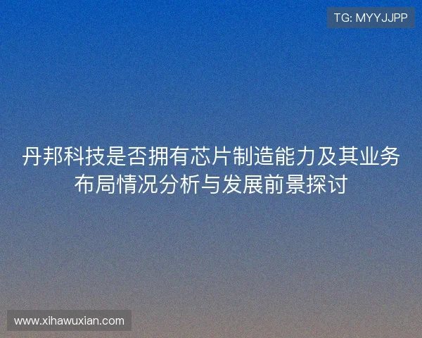 丹邦科技是否拥有芯片制造能力及其业务布局情况分析与发展前景探讨